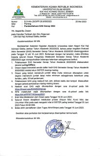 Pemberitahuan EAS Genap TA 2022/2023